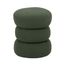 5 Puff Redondo Alma Rivatti 42 cm -Altura- Estofado em Boucle Verde Stone